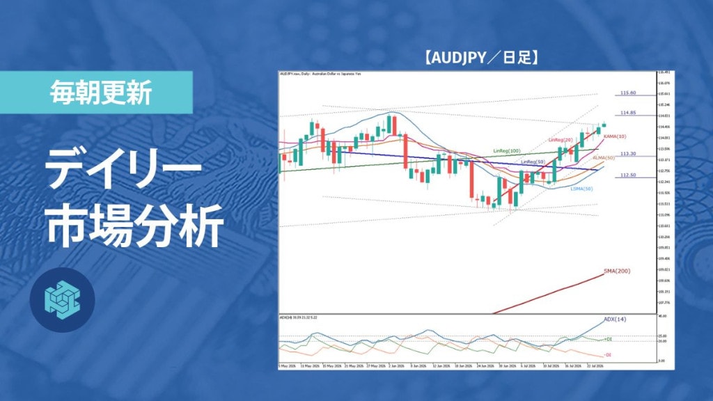豪ドル円、上昇基調を維持し上値を探る展開