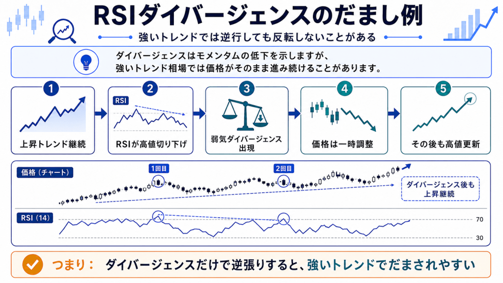 強いトレンドでは反転しないことがある