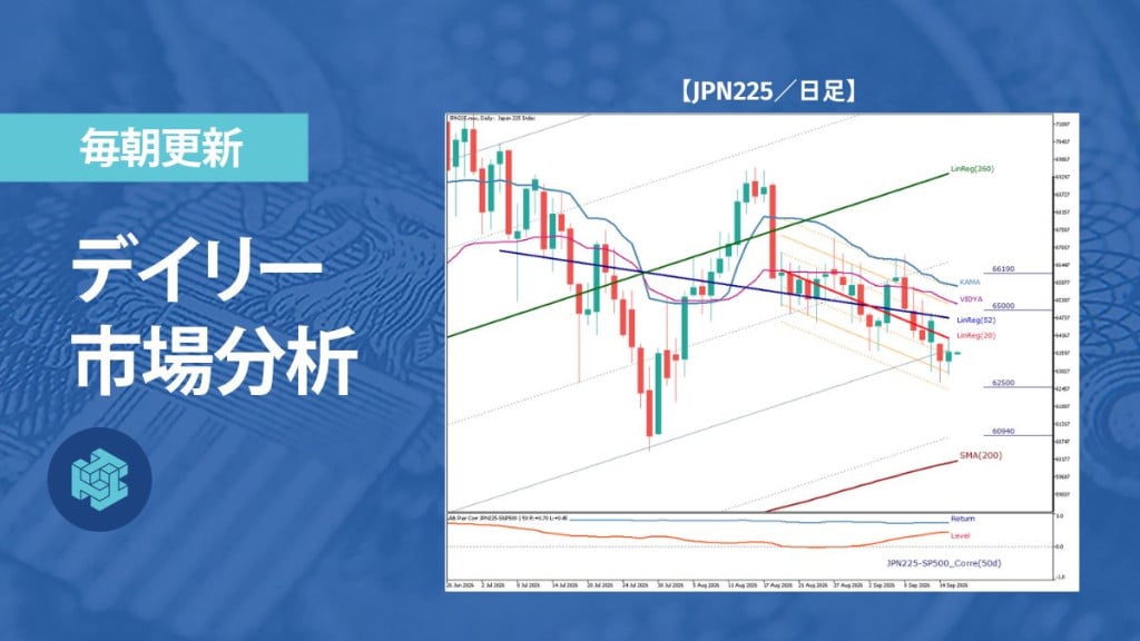 JPN225、長期上昇基調のなか短期調整の行方を見極め